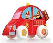 Drevené autíčko Scratch – požiarne auto