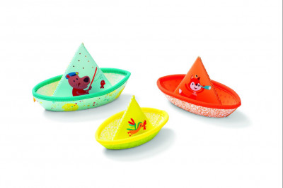 Lilliputiens – 3 plávajúce lodičky – hračka do vody