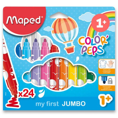 Dětské fixy Maped Color´Peps Jumbo - 24 farieb