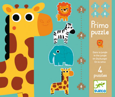 Súprava 4 puzzlí – Žirafa a spol.